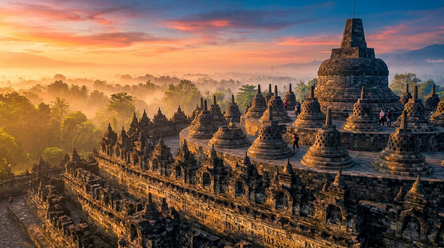 Indonesia borobudur temple