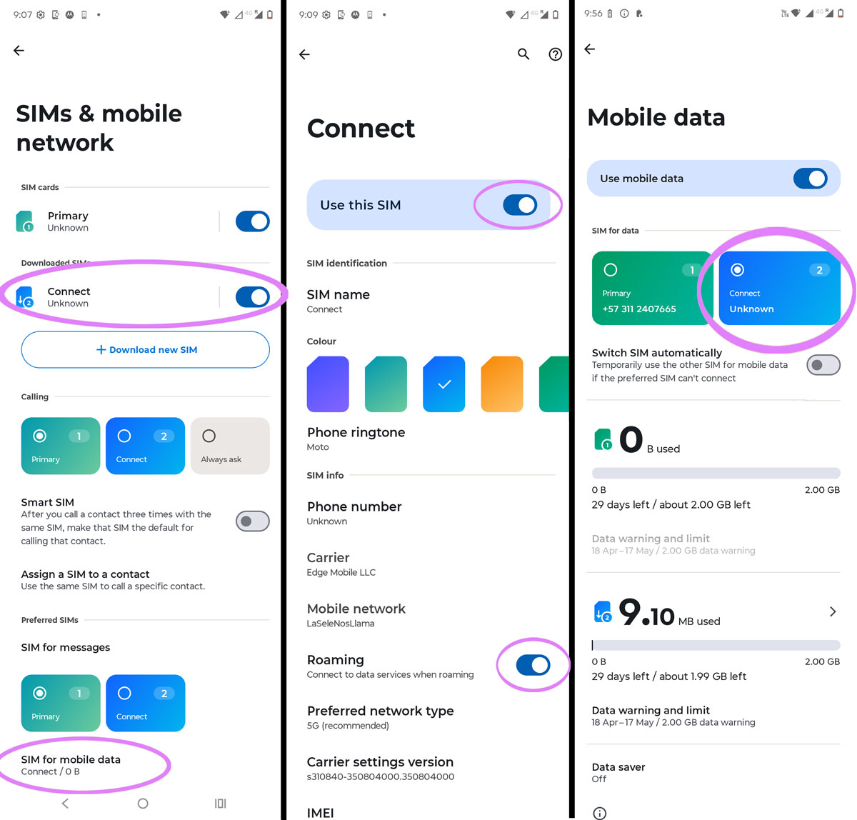 How to fix eSIM not connecting on Motorola phone